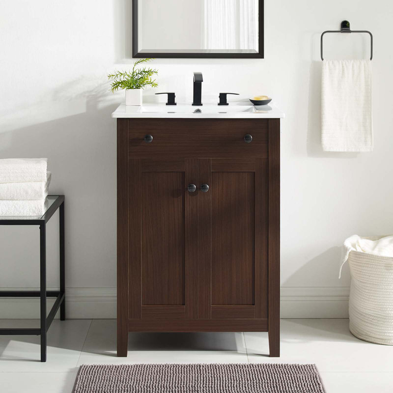 Meuble-lavabo 24 po Nantucket par Modway, Noyer