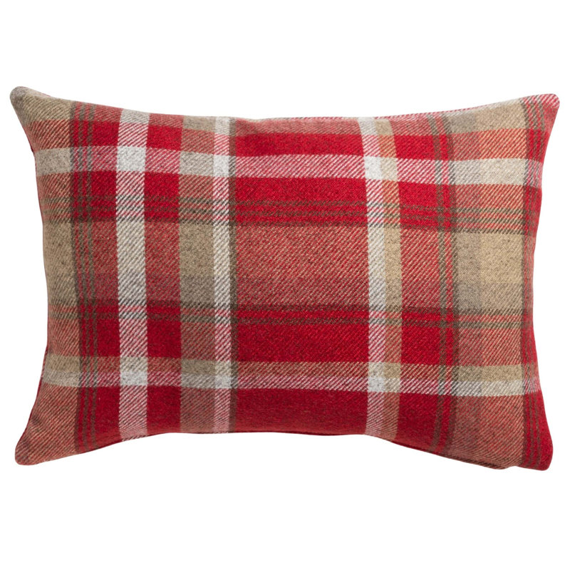 Gingham Red Cushion, 43x30cm, Cover only