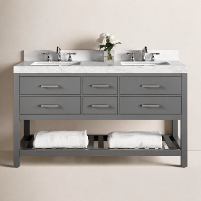 Carrie 60'' Double Bathroom Vanity