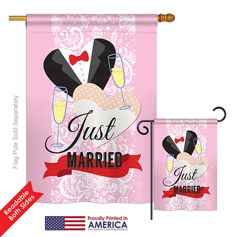 Ensemble de drapeaux en polyester 2 faces Picadilly Just Married