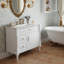 Meuble-lavabo simple 36 po avec lavabo en céramique et 2 tiroirs et tablette ajustable-1667966956