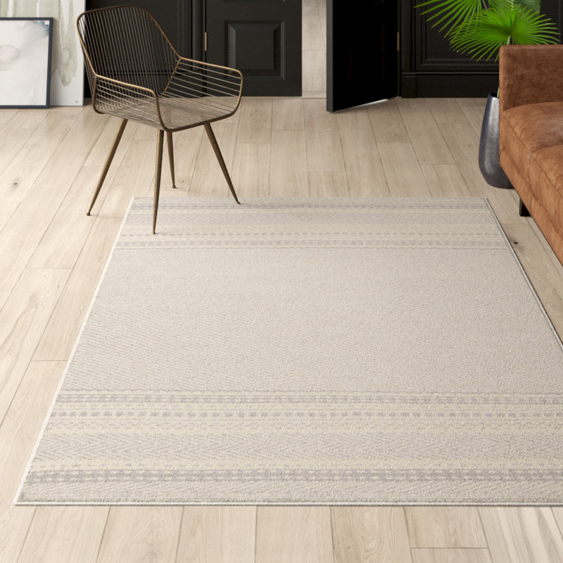 Esteves Hand Woven Flat Weave Wool Geometric Rug, Rectangle 8' x 10'