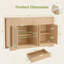 Buffet de 55 po avec rangement, tiroirs et tablettes réglables-871769084