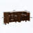 Mid Century Modern Sideboard with Symmetrical Geometric Accent, Adjustable Shelf, Walnut-246172921