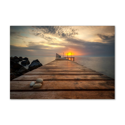 Wooden Pier - Wrapped Canvas Print