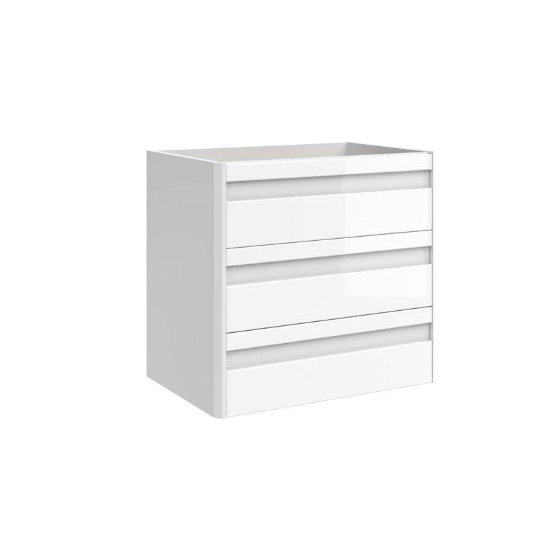 Meuble-lavabo simple 3 tiroirs DAX Venice, Blanc