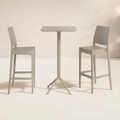 Ensemble de sièges de bar 24 po avec tabourets carrés Farrah