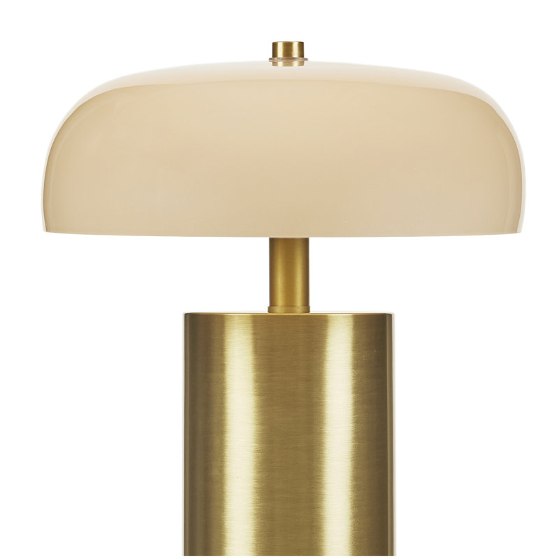 1- Piece One Size Textured Ceramic Table Lamp with Fluted Fabric Shade