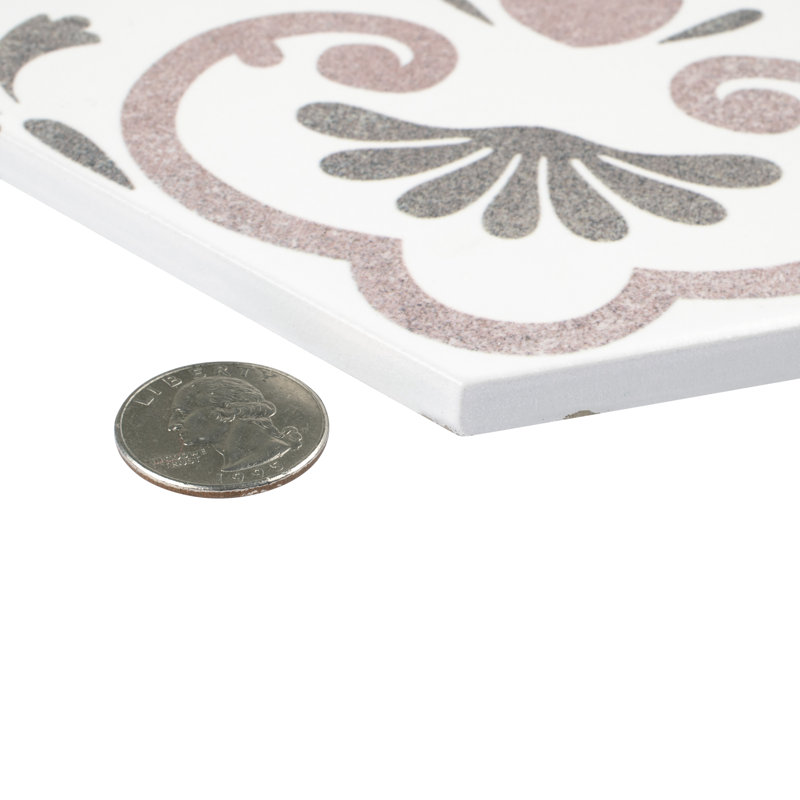 Carreau de porcelaine à motif fantaisie 8,63 "x 9,88" Fantasy Hex Series
