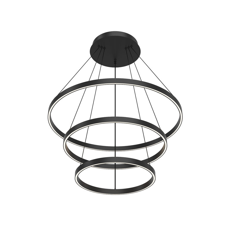 Lustre Cerchio, Noir, 1.38" H x 31.5" W x 31.5" D, Ampoule non incluse