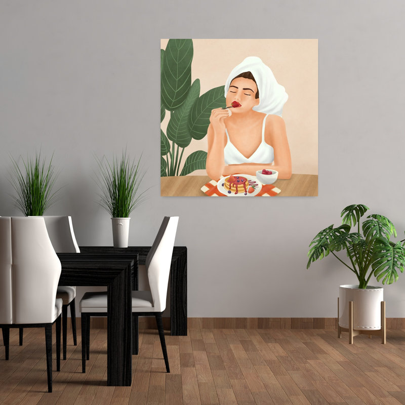 Art contemporain, plante à fruits, H 36 po x l 36 po