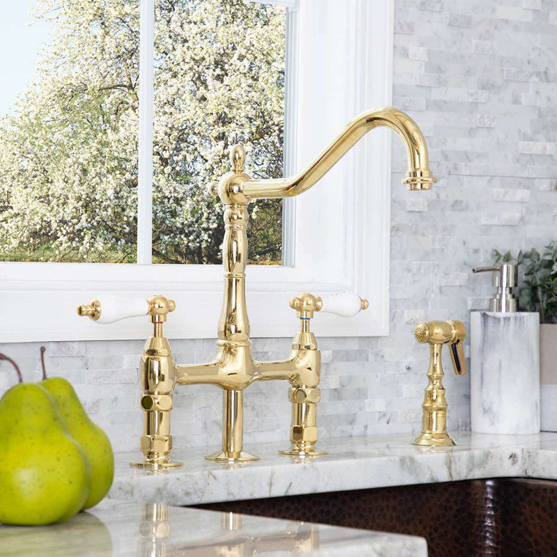 Chevington Kitchen Faucet with Side Spray & Reviews | Wayfair