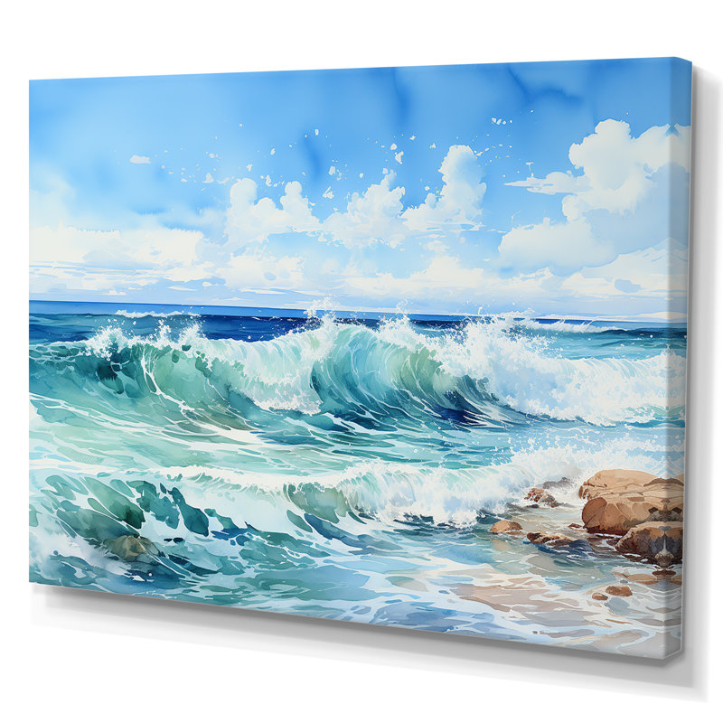 Océan Infinity Dreamscape, H 24 po x l 32 po x P 1 po, Toile tendue