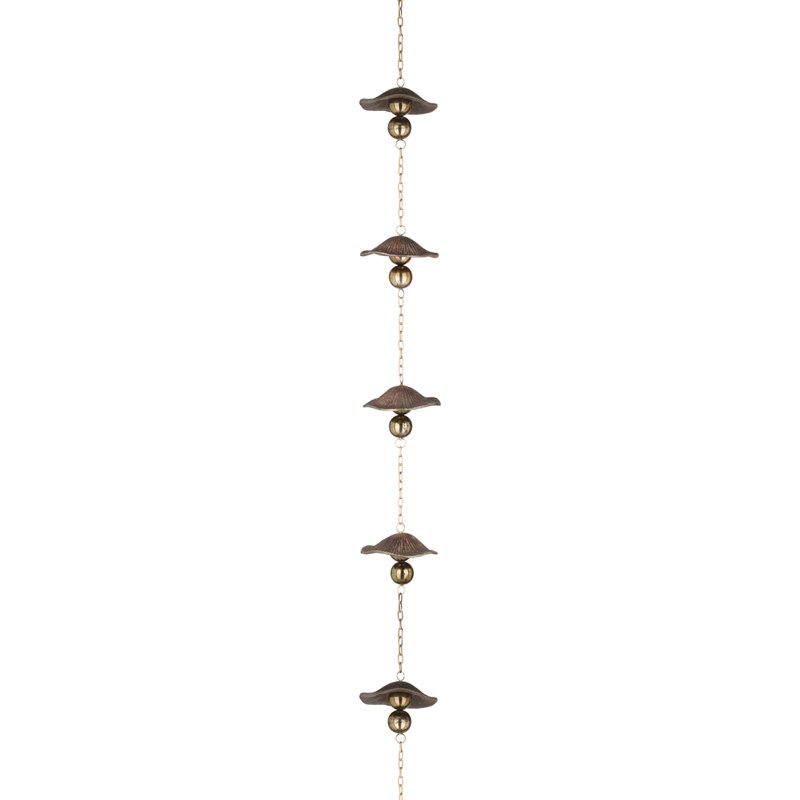 Rain Chain - Cast Mushroom