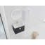 Meuble-lavabo mural 28 po avec lavabo en céramique et armoire latérale, portes à fermeture douce 28 po