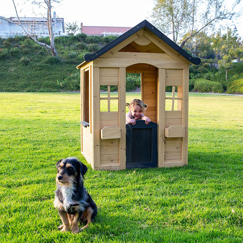Mindful 40'' W x 42'' D Outdoor Solid Wood Playhouse