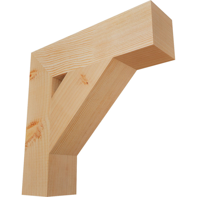 Support de bloc traditionnel, Douglas (lisse), H 16 po x l 4 po x P 16 po