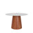 43" Colorful Round Pedestal Dining Table, Solid Wood And Sintered Stone, Gemstone Black, , For Tea Time In Home Table With Stone Top, 75.41 Lb, Mid - Century Modern, Displaying Books-124609283-133870647-133870654