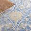 Tapis ivoire / bleu en laine touffeté à la main Esponga-1317500457
