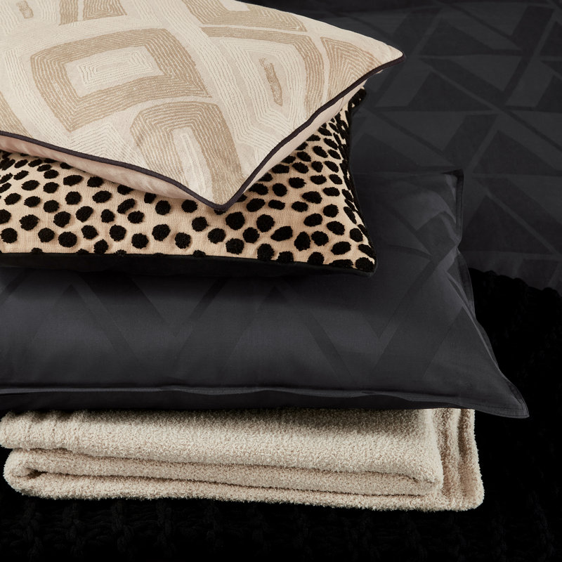 Kalama Satin Geometric Shapes Duvet Cover, Double Duvet Cover
