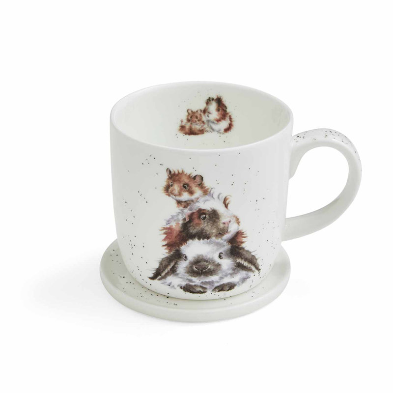 Classic Wrendale Designs  Piggy Mug & Coaster Set