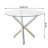 Kaizlyn Modern Round Glass Dining Table for 4-6 People, Clear Tempered Glass Top, Metal Cross Base, Round Kitchen Table for Dining Room, Circular Table for Small Space-876951144-876951145