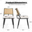 Chaises de salle à manger rembourrées modernes, chaises de salle à manger à dossier en rotin, chaises de cuisine décoratives avec pieds en métal-1170926272