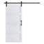 Manufactured Panelled Wood Prefinished Barn Door with Installation Hardware Kit-92281035-127372770