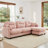 Modular Sectional L Shaped Couch With Ottoman, Premium Chenille Fabric,Tufted Cushion Backrest Design,Ergonomic Design Easy Install-2005969959-2005969956