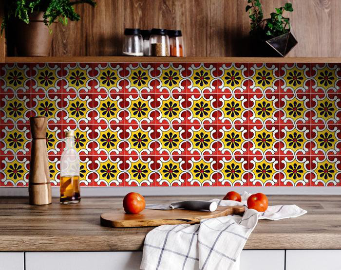 24 carreaux de papier peint auto-adhésif 24 pièces, L 6 po x L 0,5 po