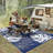 Outdoor Rug Large Plastic Straw Rug, Waterproof Woven Patio Rug, UV-Resistant Reversible Mat, Tropical Leaf Outside Carpet for Backyard, RV-1458423821-1470910814