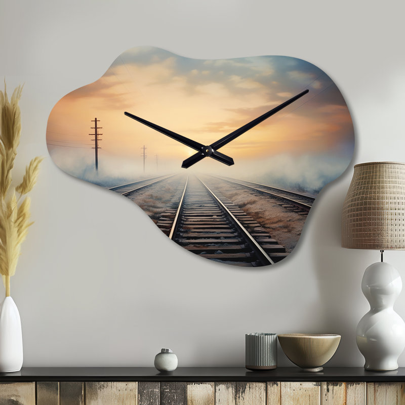 Horloge murale Babu Train Transcendent Traces - Train, Petit