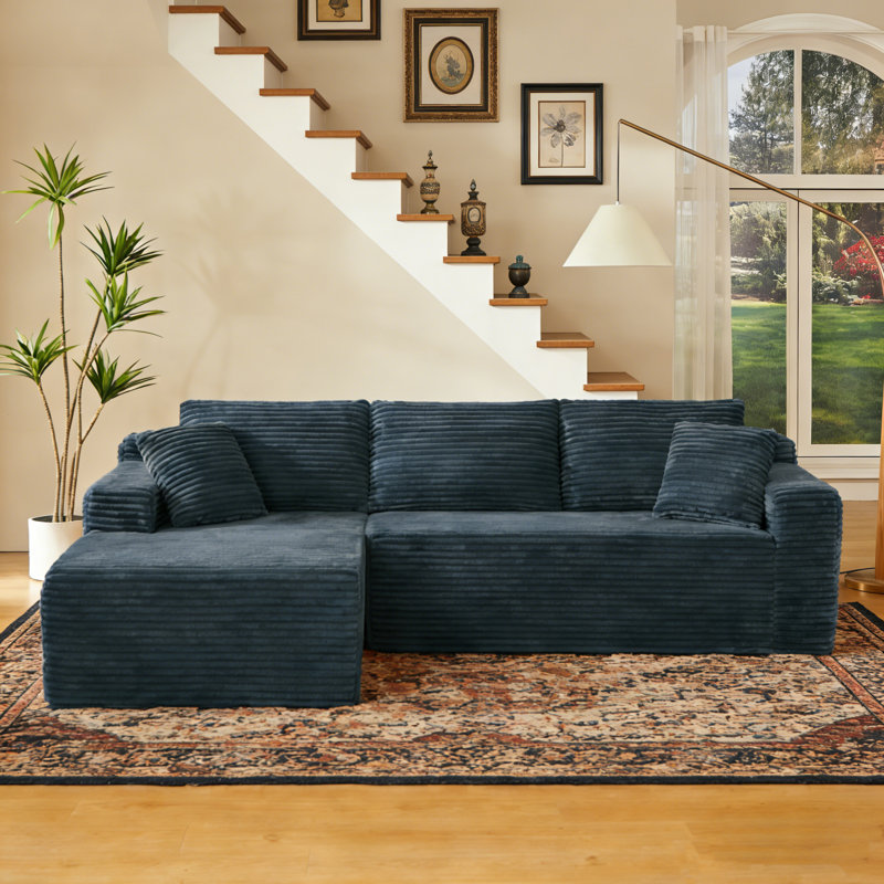 Canapé modulaire en L, Gris foncé