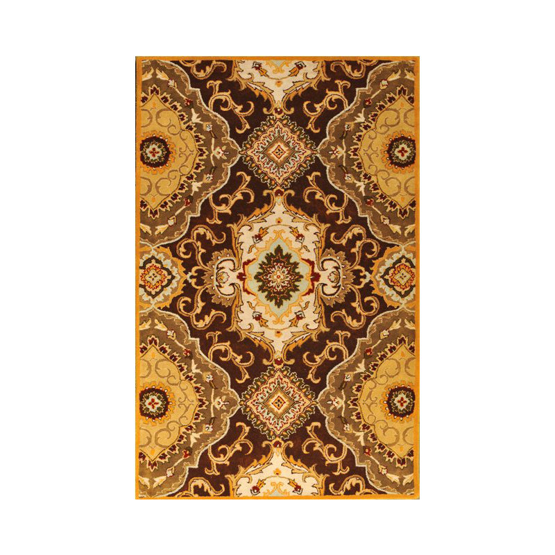 Cisbrough Wool Geometric Indoor Rug, Round 7'