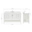 Meuble-lavabo simple avec plateau ARIEL Magnolia-2059070340
