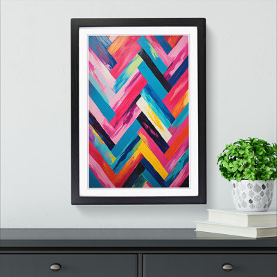 Chevrons Action 1 Piece Single Picture Frame Wall Art