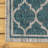 Hague Moroccan Trellis Textured Weave Teal/Gray Indoor/Outdoor Rug-623358861