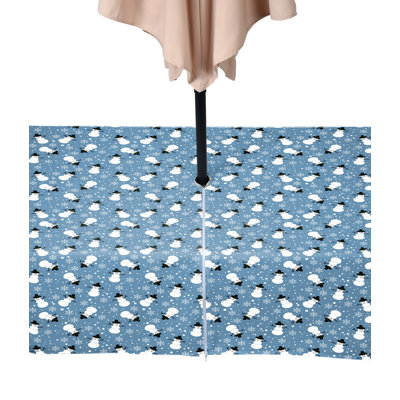 Frolicking Snowmen Water Repellent Tablecloth
