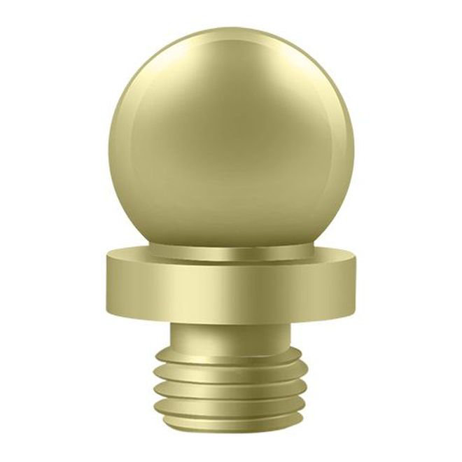 Deltana DSBT3-UNL Ball Tip; Unlacquered Bright Brass Finish, Unlacruered Brass