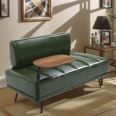 Banc rembourré en similicuir de 54,98 po