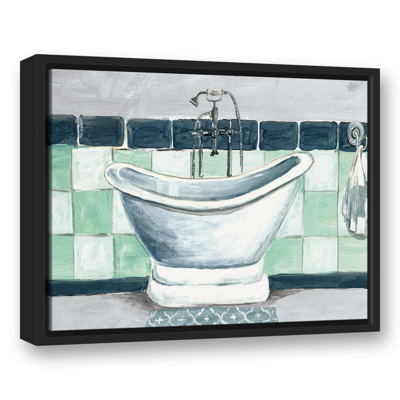 «Green and Blue Bathaign», reproduction d'art sur toile, H 17,75 po x l 21,75 po x P 1,75 po