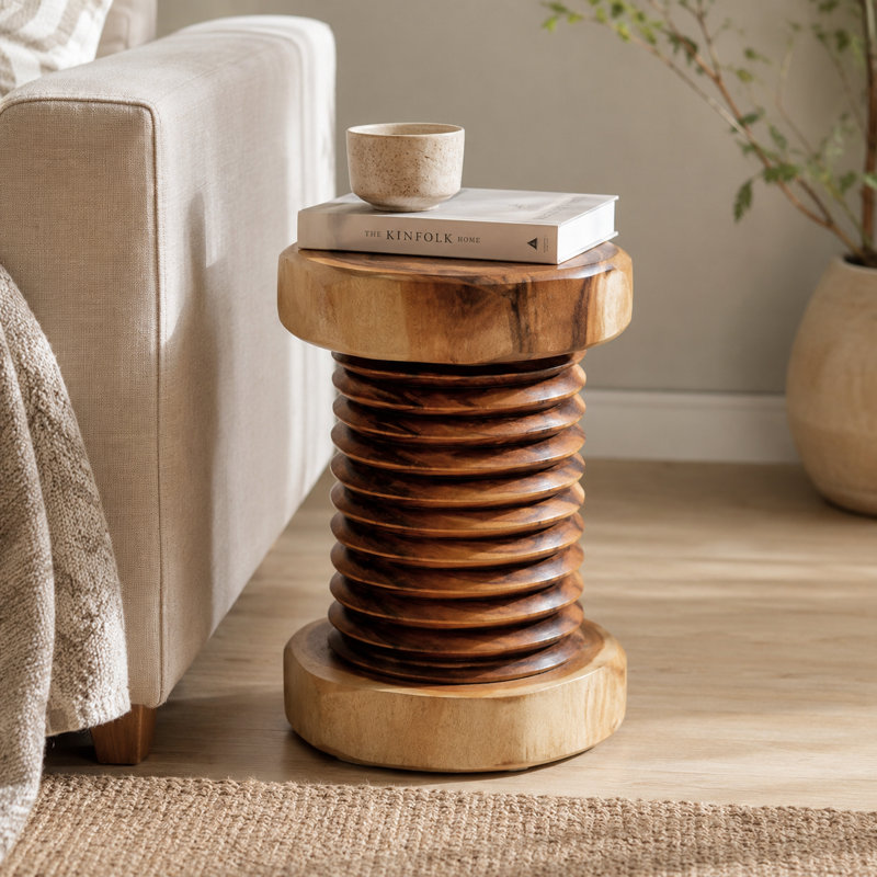 Burruss Solid Wood Accent Stool