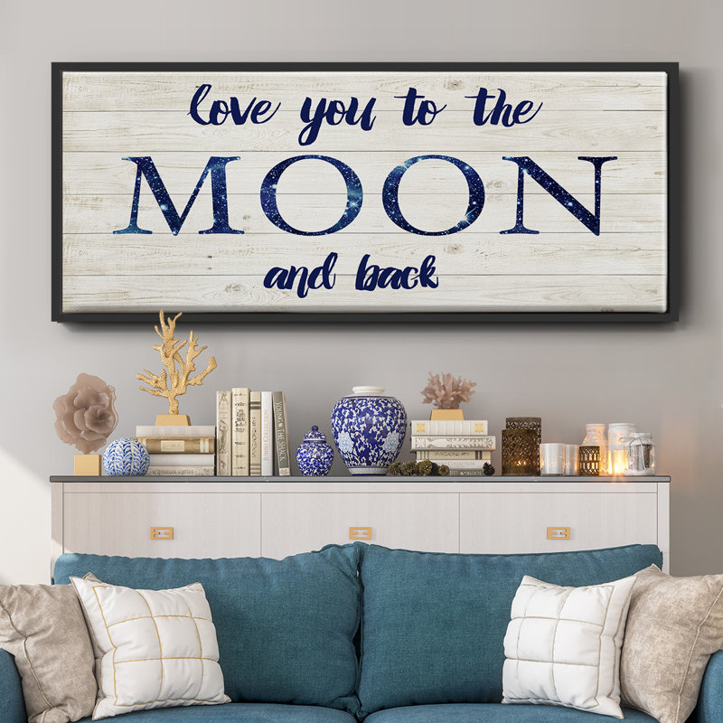 Moon and Back- Framed Canvas