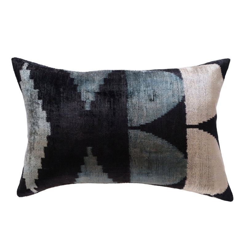 Frye Feather Throw Pillow, Ikat 16