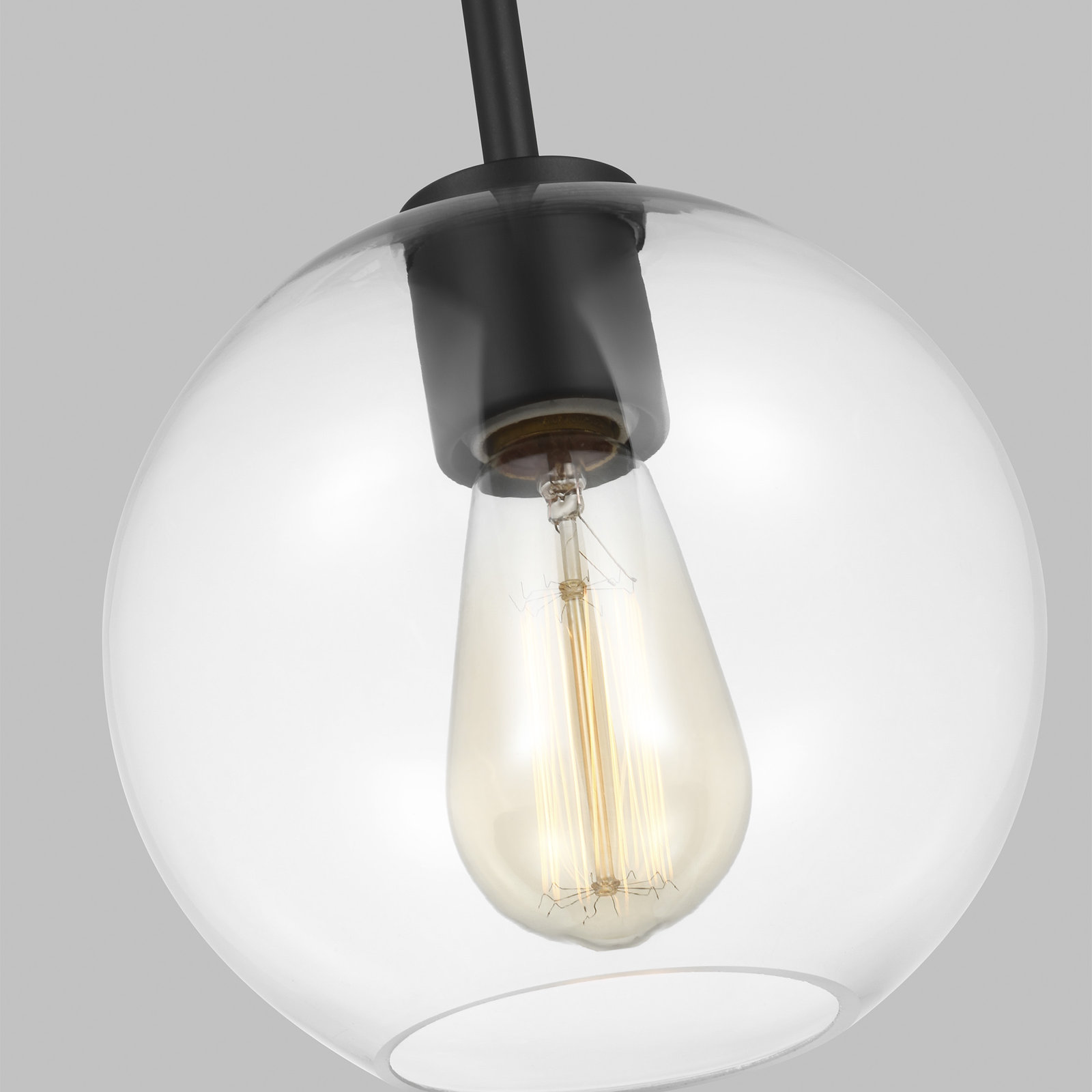 Childerley 1 - Light Single Globe Pendant, Black