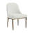 Urbina Modern Glam Upholstered Dining Chairs with Hammered Iron Legs-124279727