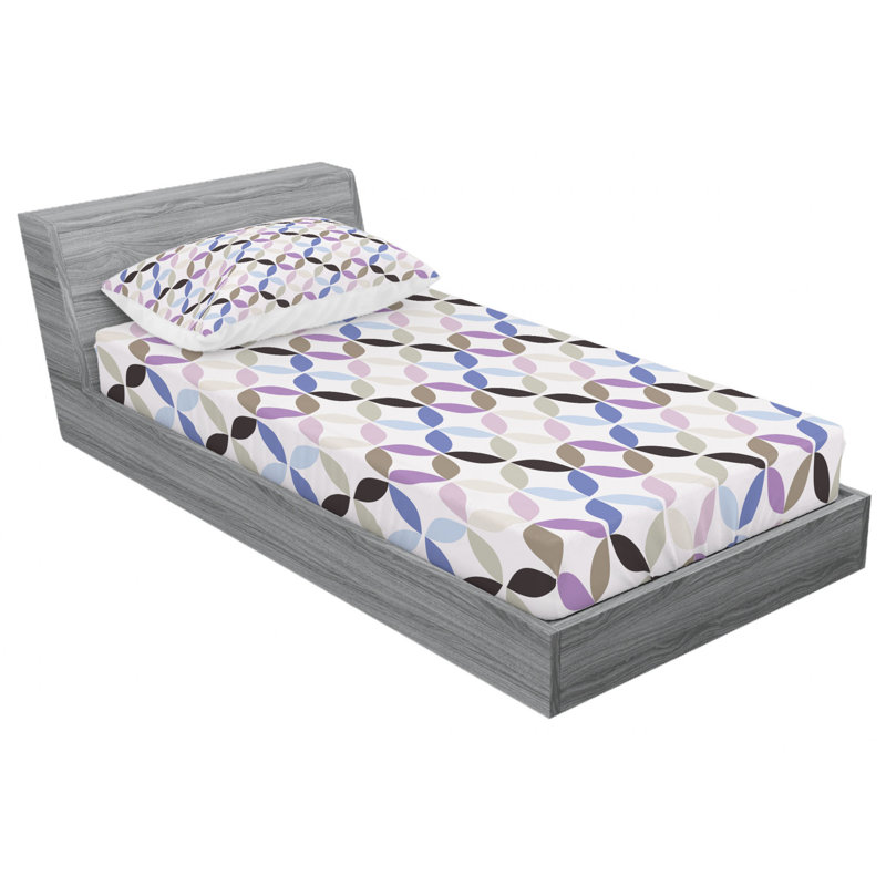 Microfiber Polka Dots Sheet Set, Full Sheet Set with Fitted Sheet, Navy