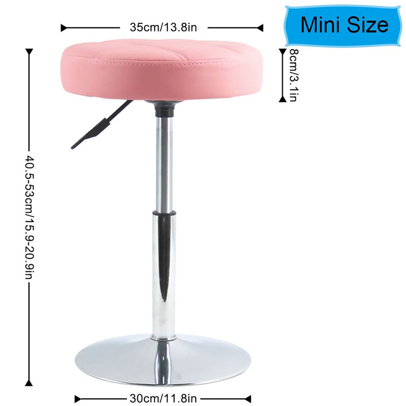 Metal Accent Stool, Pink