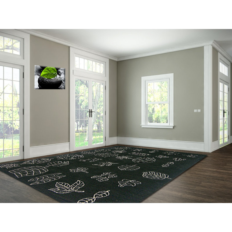 Tapis noir Colyt, Carré 1 pi 6 po