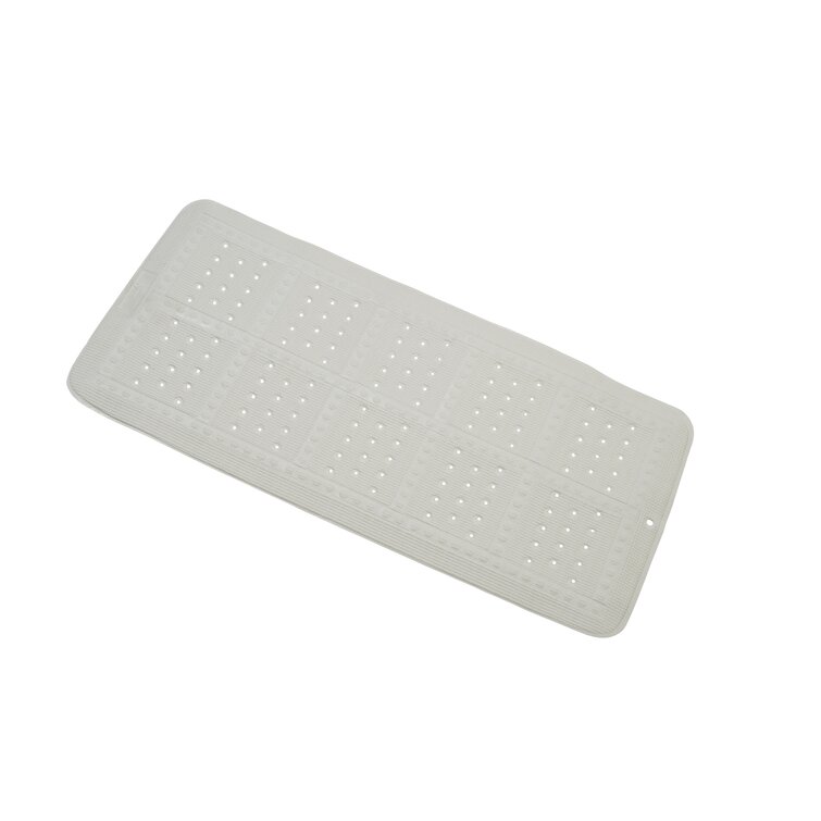 Mdesign Plastic Loofah Cushioned Suction Bath Mat For Shower Or